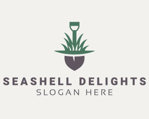 Grass Planting Shovel  logo design