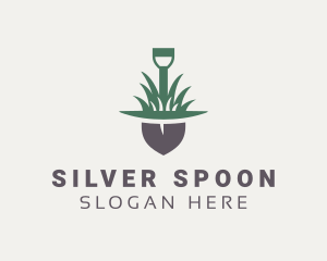 Grass Planting Shovel  logo design