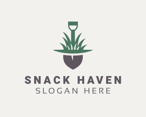 Grass Planting Shovel  logo design