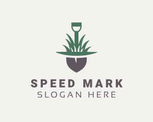 Grass Planting Shovel  logo design