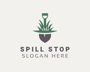 Grass Planting Shovel  logo design