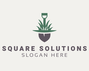 Grass Planting Shovel  logo design