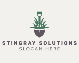 Grass Planting Shovel  logo design