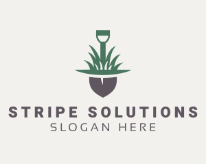 Grass Planting Shovel  logo design