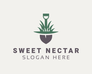 Grass Planting Shovel  logo design