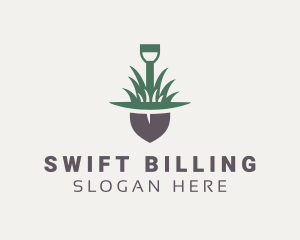 Grass Planting Shovel  logo design