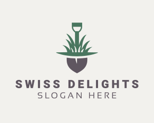 Grass Planting Shovel  logo design