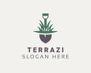 Grass Planting Shovel  logo design