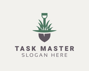 Grass Planting Shovel  logo design