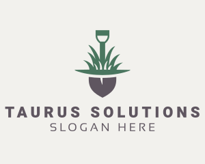 Grass Planting Shovel  logo design