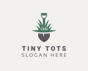 Grass Planting Shovel  logo design