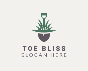 Grass Planting Shovel  logo design