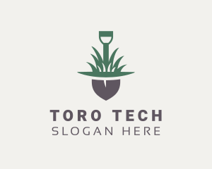 Grass Planting Shovel  logo design