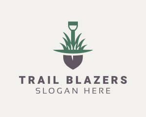 Grass Planting Shovel  logo design