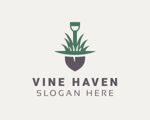 Grass Planting Shovel  logo design