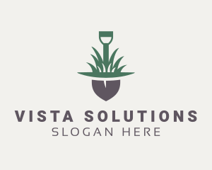 Grass Planting Shovel  logo design