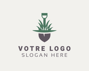 Grass Planting Shovel  logo design