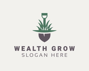 Grass Planting Shovel  logo design