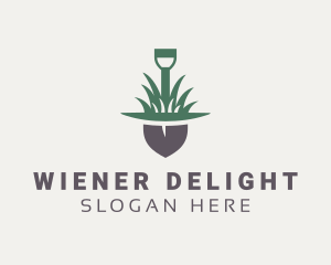 Grass Planting Shovel  logo design