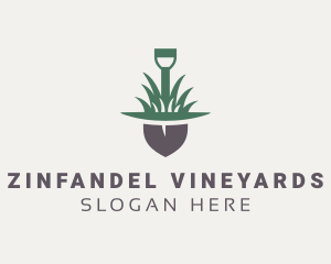 Grass Planting Shovel  logo design