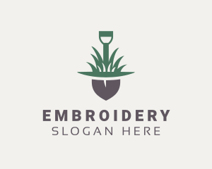 Grass Planting Shovel  logo design