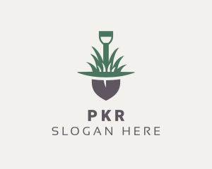 Grass Planting Shovel  logo design