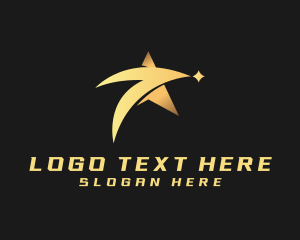Golden - Premium Meteor Star logo design