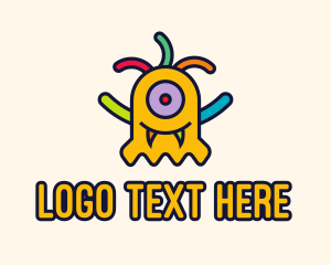 Extraterrestrial - Yellow Monster Puppet logo design