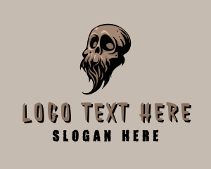 Barber Shop - Halloween Skull Horror logo design