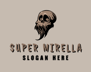 Barber - Halloween Skull Horror logo design