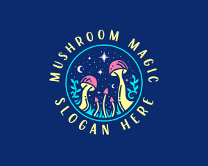 Mushroom - Magical Midnight Mushroom logo design