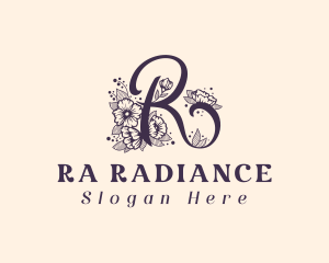 Floral Boutique Letter R logo design