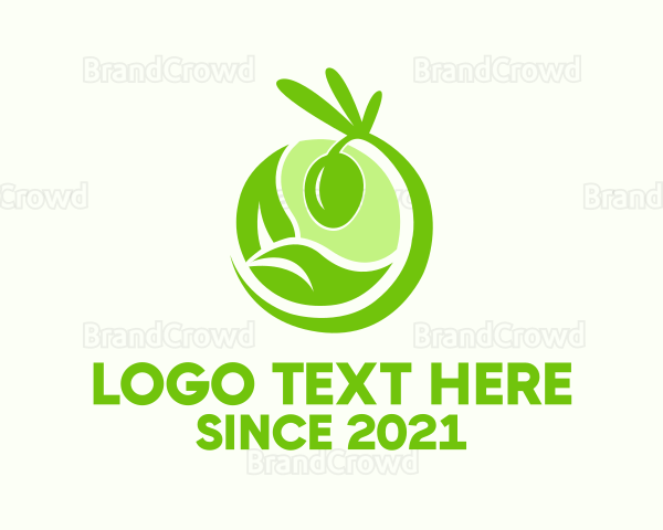Green Organic Olive Logo