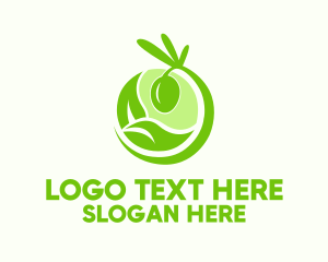 Green Organic Olive  Logo