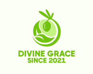 Olive Leaves - Green Organic Olive logo design