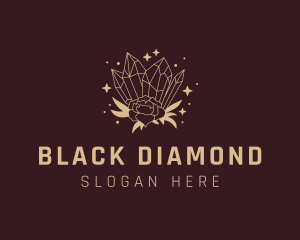 Diamond Flower Crystal logo design