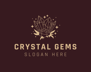 Diamond Flower Crystal logo design