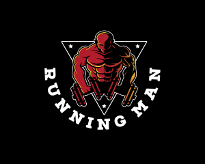 Dumbbells Bodybuilding Exercise Logo