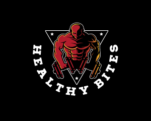 Dumbbells Bodybuilding Exercise logo design