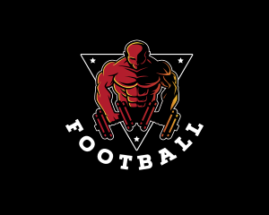 Fit - Dumbbells Bodybuilding Exercise logo design