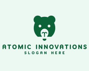 Bear Light Idea logo design