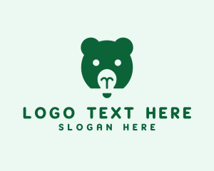 Tutorial Center - Bear Light Idea logo design