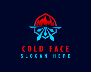 Heat Cold HVAC logo design