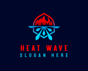 Heat - Heat Cold HVAC logo design