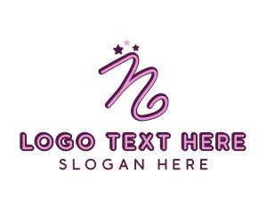 Talent Agency - Star Letter N logo design