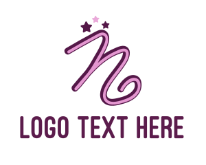 Actress - Star Letter N logo design