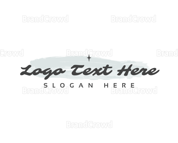 Fancy Watercolor Wordmark Logo