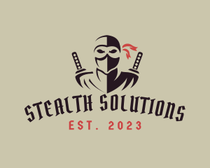 Stealth - Ninja Warrior Assassin Gaming logo design