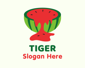 Watermelon Slice Juice Logo