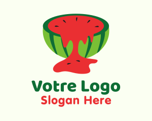 Watermelon Slice Juice Logo